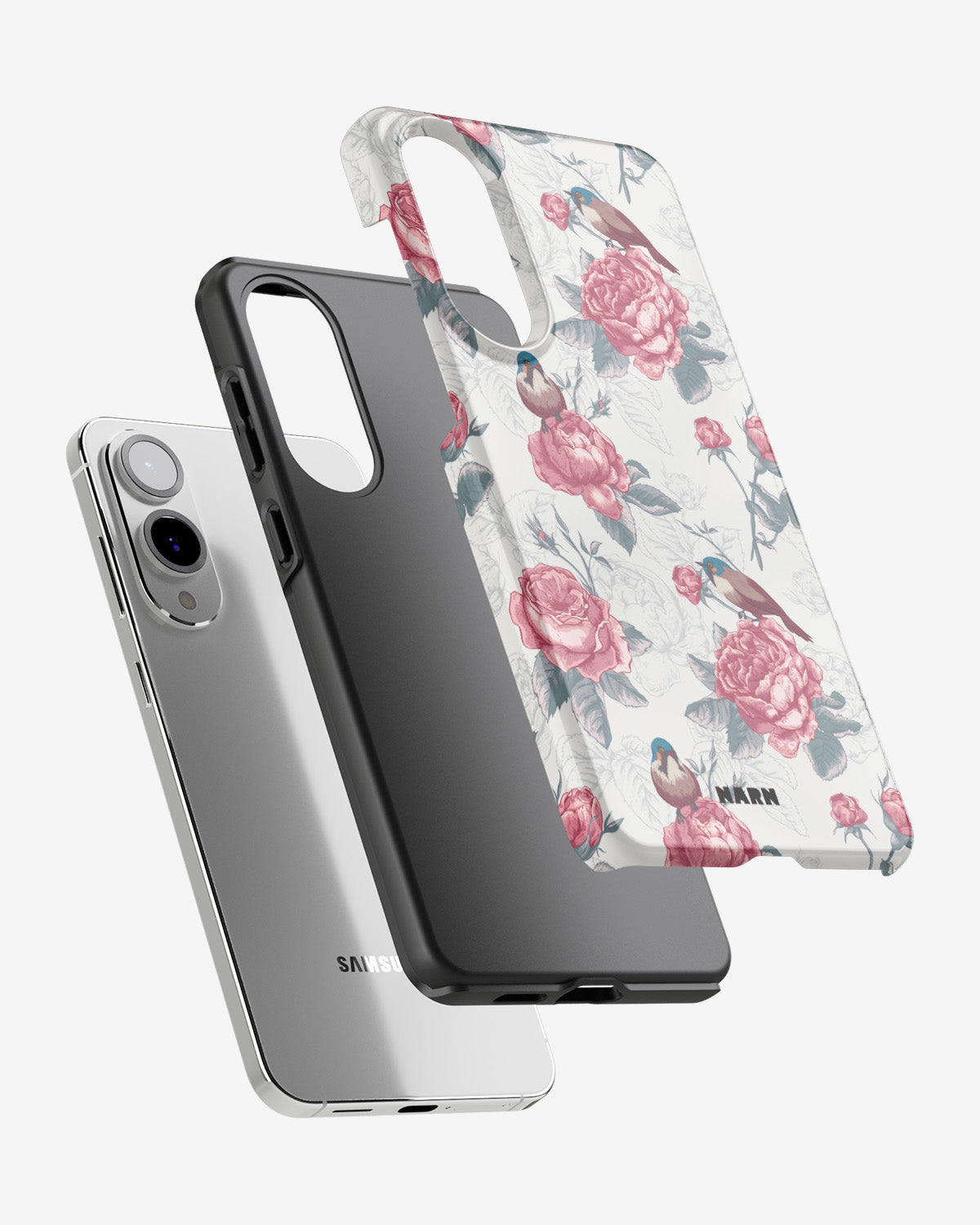 Samsung Galaxy S25 Edge Tough Case – Birds Among Roses - View 2