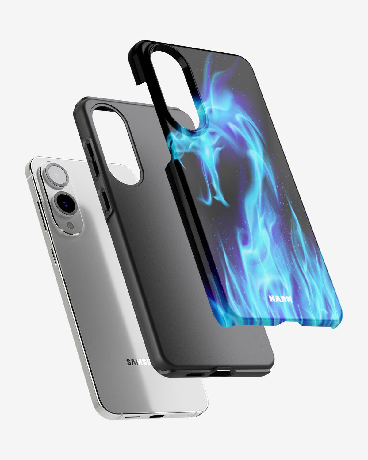 Samsung Galaxy S25 Edge Tough Case – Blue Flames Dragon - View 2