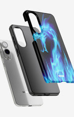 Samsung Galaxy S25 Edge Tough Case – Blue Flames Dragon - View 2