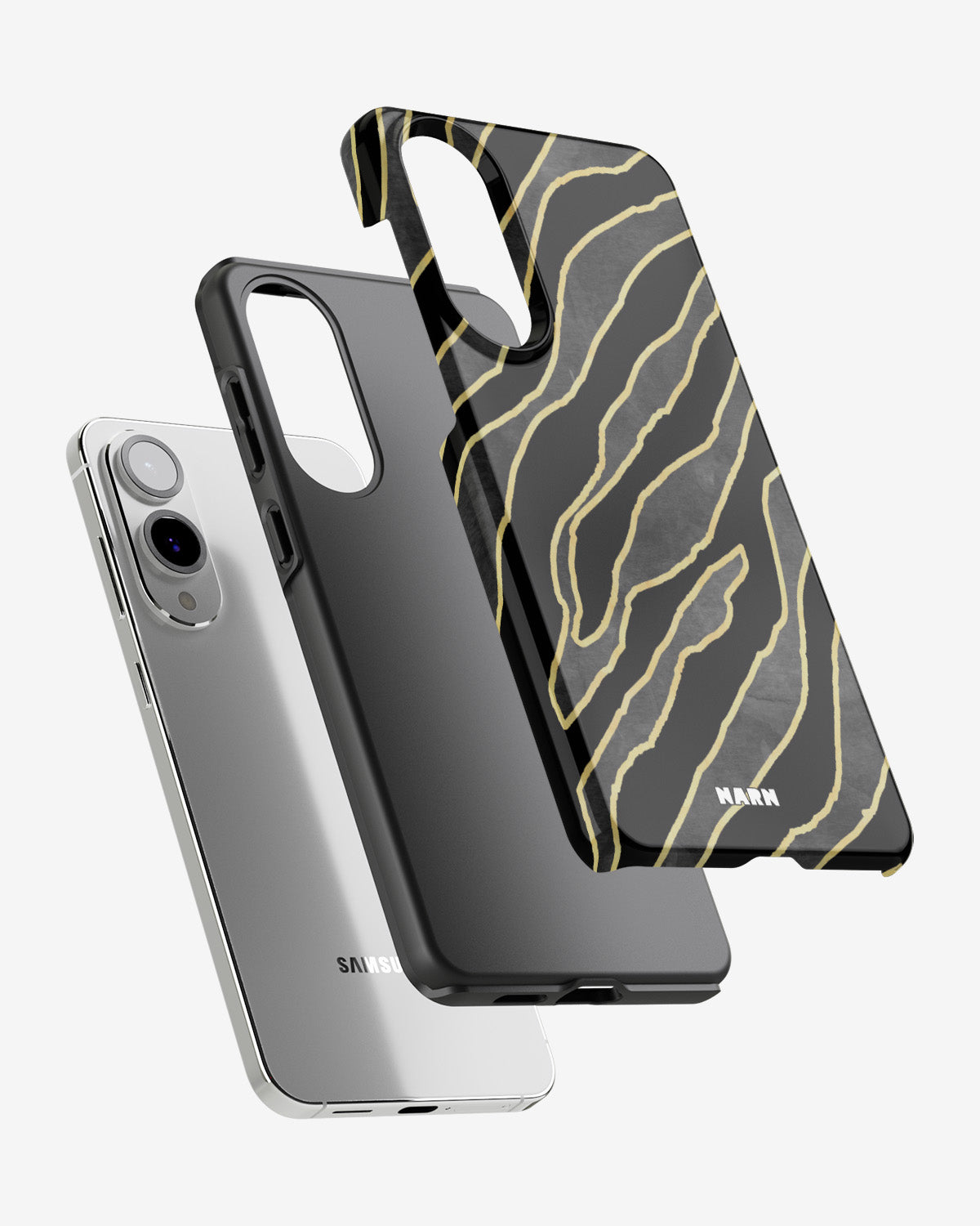 Samsung Galaxy S25 Edge Tough Case – Golden Zebra - View 2