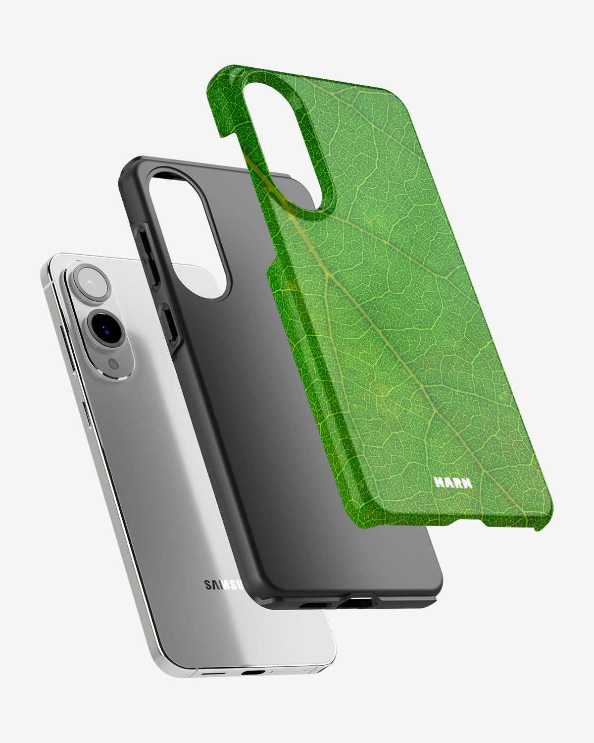 Samsung Galaxy S25 Edge Tough Case – Green Leafy - View 2