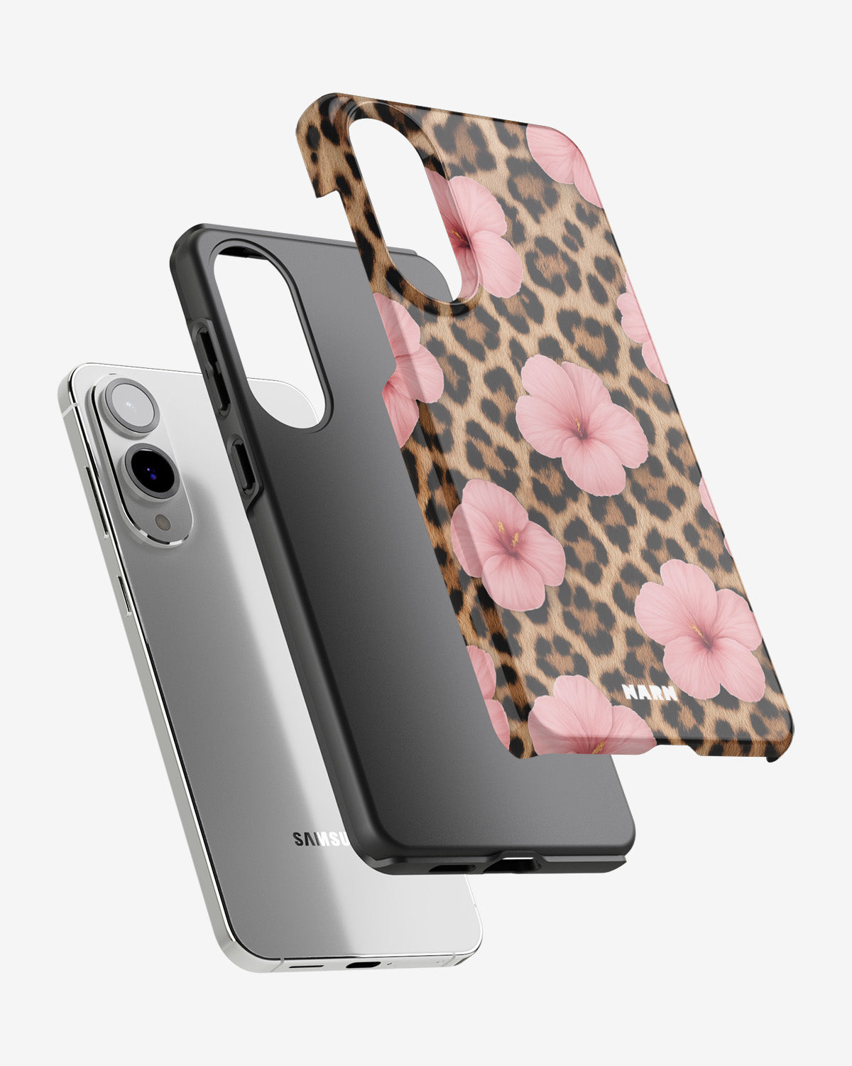 Samsung Galaxy S25 Edge Tough Case – Leopard Flower - View 2