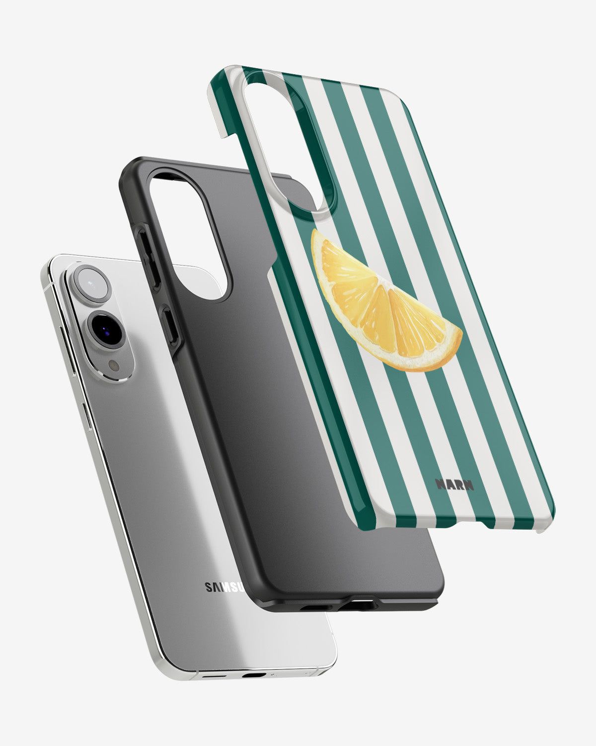 Samsung Galaxy S25 Edge Tough Case – Lemon Stripes - View 2