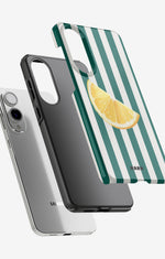 Samsung Galaxy S25 Edge Tough Case – Lemon Stripes - View 2