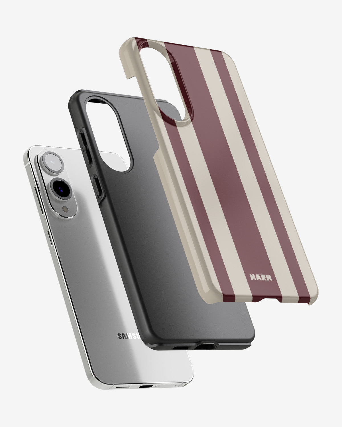 Samsung Galaxy S25 Edge Tough Case – Bordeaux Stripe - View 2