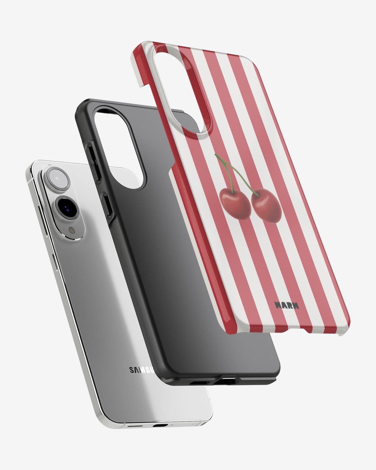 Samsung Galaxy S25 Edge Tough Case – Cherry Stripes - View 2