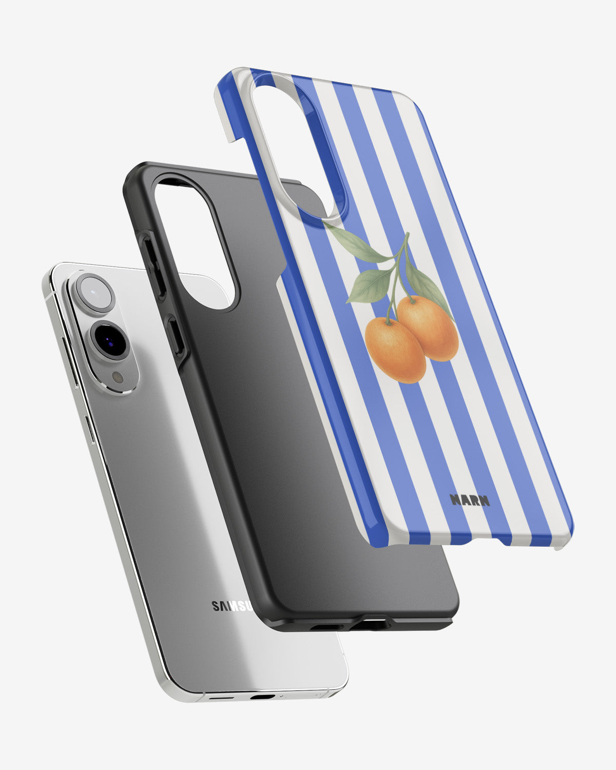 Samsung Galaxy S25 Edge Tough Case – Orange Stripes - View 2