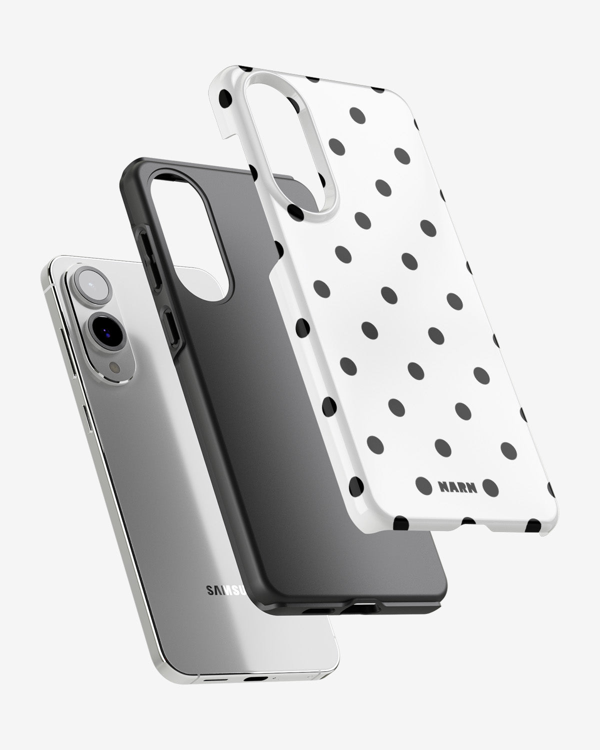 Samsung Galaxy S25 Edge Tough Case – Mono Dots - View 2