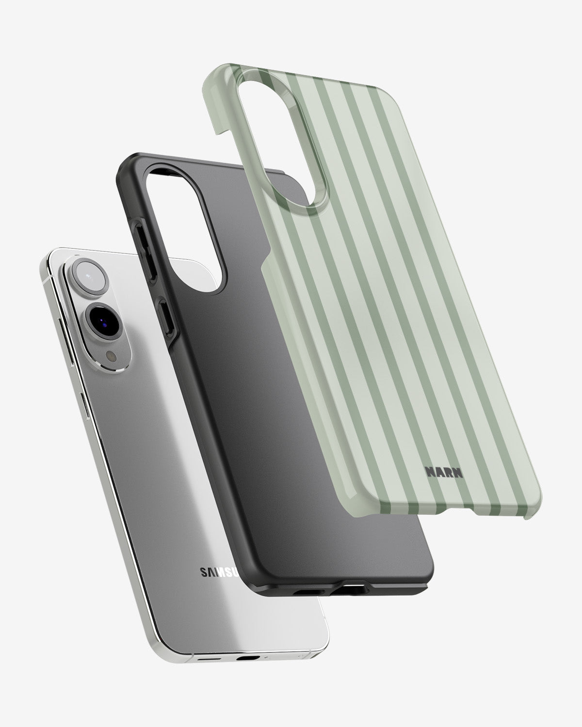 Samsung Galaxy S25 Edge Tough Case – Sage Stripes - View 2