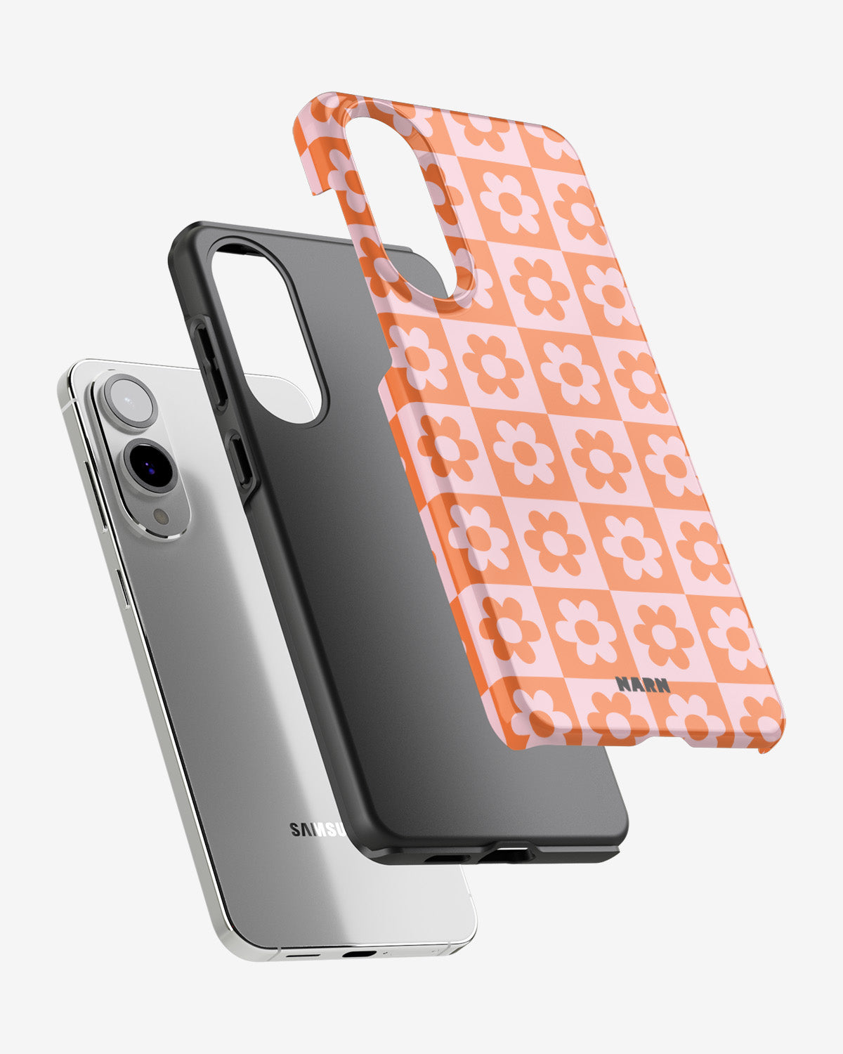 Samsung Galaxy S25 Edge Tough Case – Peach Petals - View 2