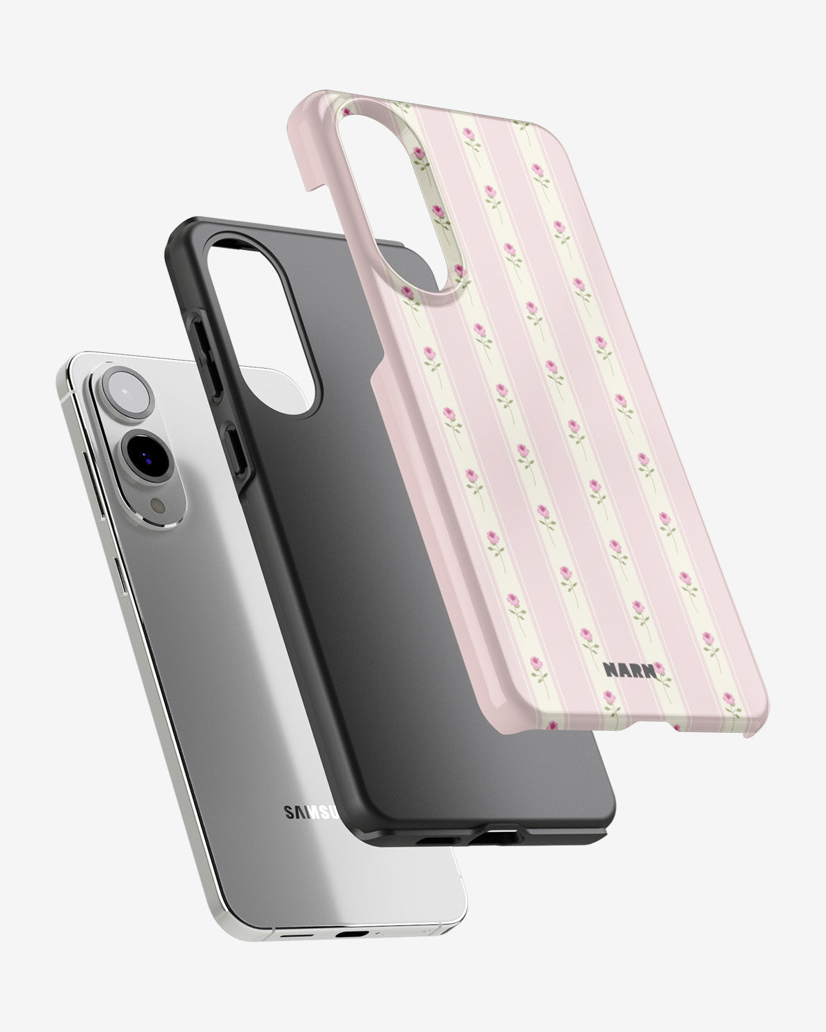 Samsung Galaxy S25 Edge Tough Case – Rose Lines - View 2