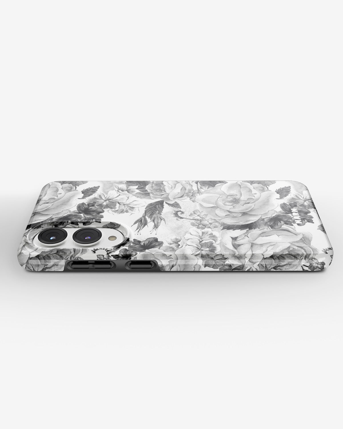 Samsung Galaxy S25 Edge Tough Case – Black & White Bloom - View 3
