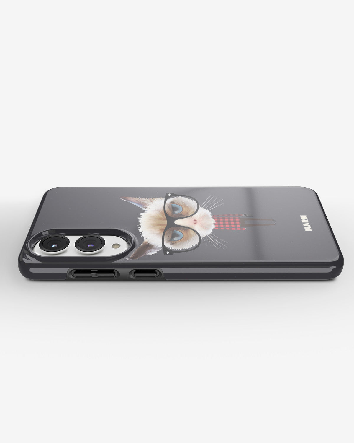 Samsung Galaxy S25 Edge Tough Case – Hipster Cat - View 3