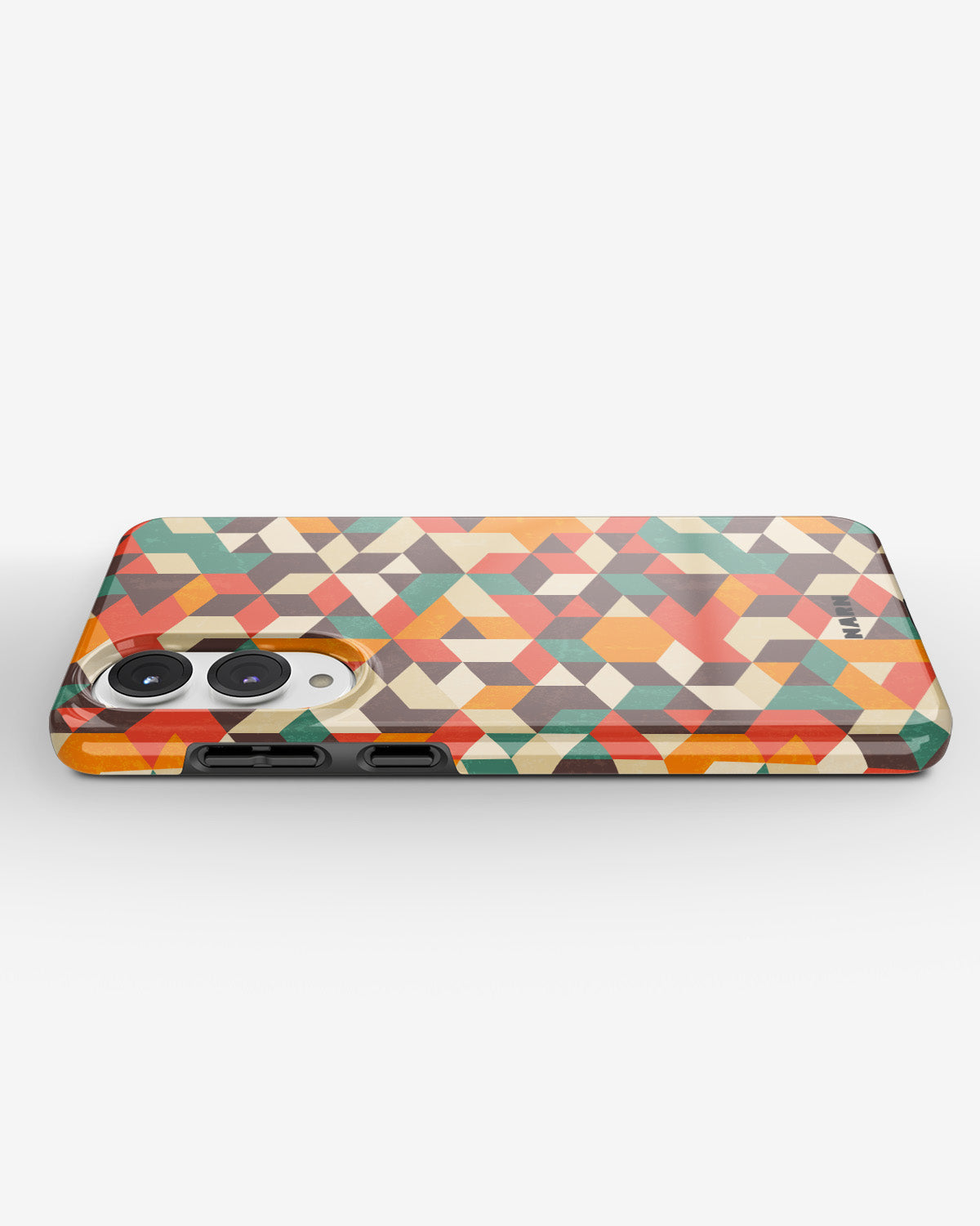 Samsung Galaxy S25 Edge Tough Case – Retro Geometric - View 3