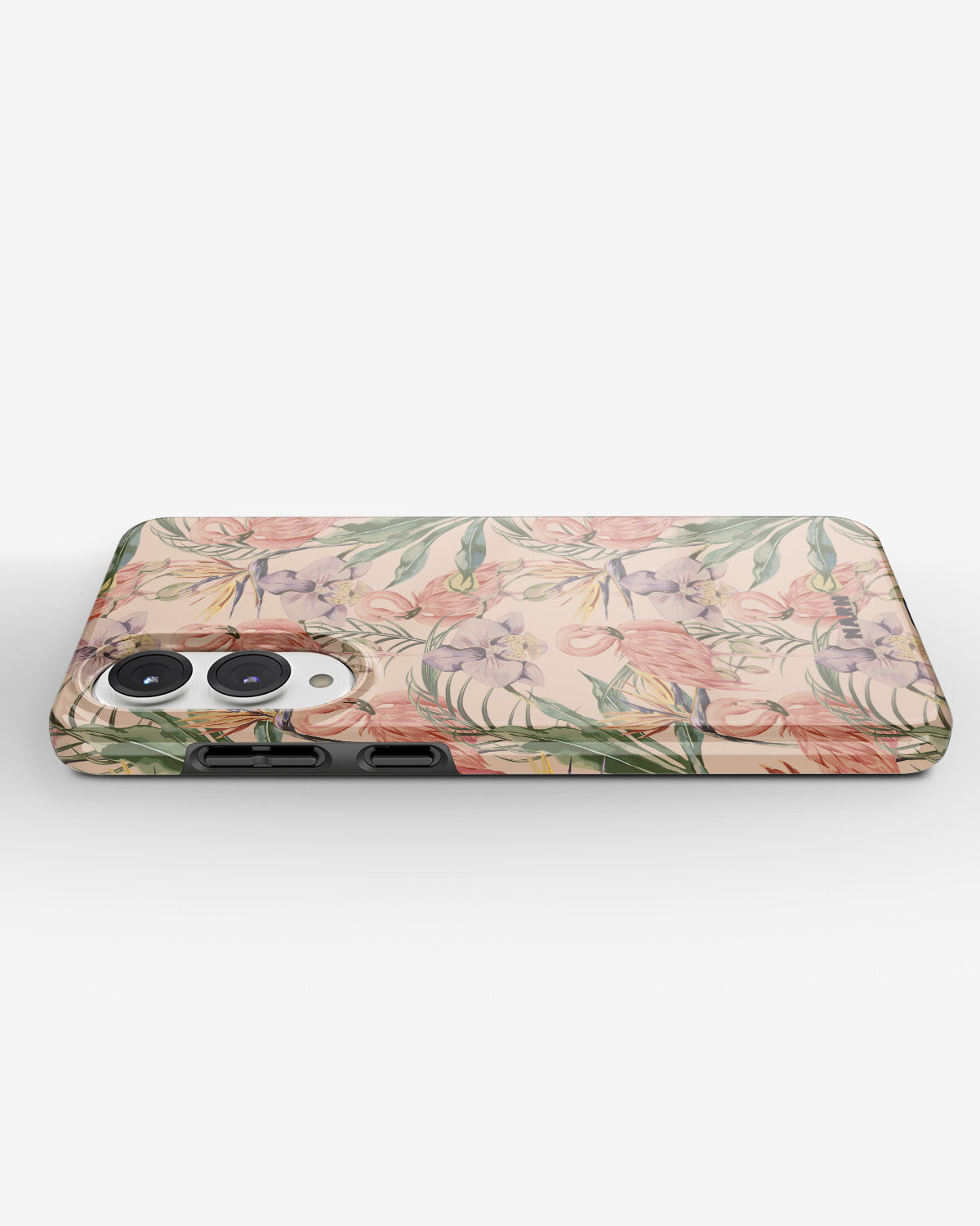 Samsung Galaxy S25 Edge Tough Case – Flamingos & Flowers - View 3