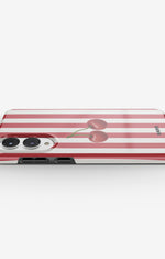 Samsung Galaxy S25 Edge Tough Case – Cherry Stripes - View 3