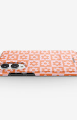 Samsung Galaxy S25 Edge Tough Case – Peach Petals - View 3
