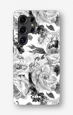 Samsung Galaxy S25 Ultra Tough Case – Black & White Bloom - View 1