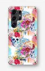 Samsung Galaxy S25 Ultra Tough Case – Flowered Skulls - View 1
