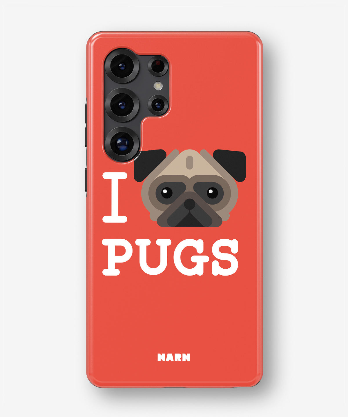 Samsung Galaxy S25 Ultra Tough Case – I Love Pugs - View 1