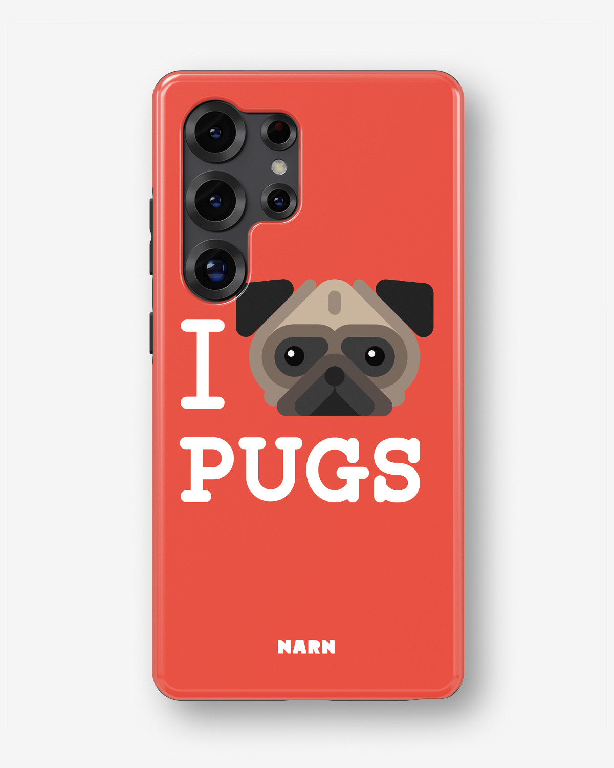 Samsung Galaxy S25 Ultra Tough Case – I Love Pugs - View 1