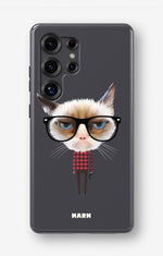 Samsung Galaxy S25 Ultra Tough Case – Hipster Cat - View 1