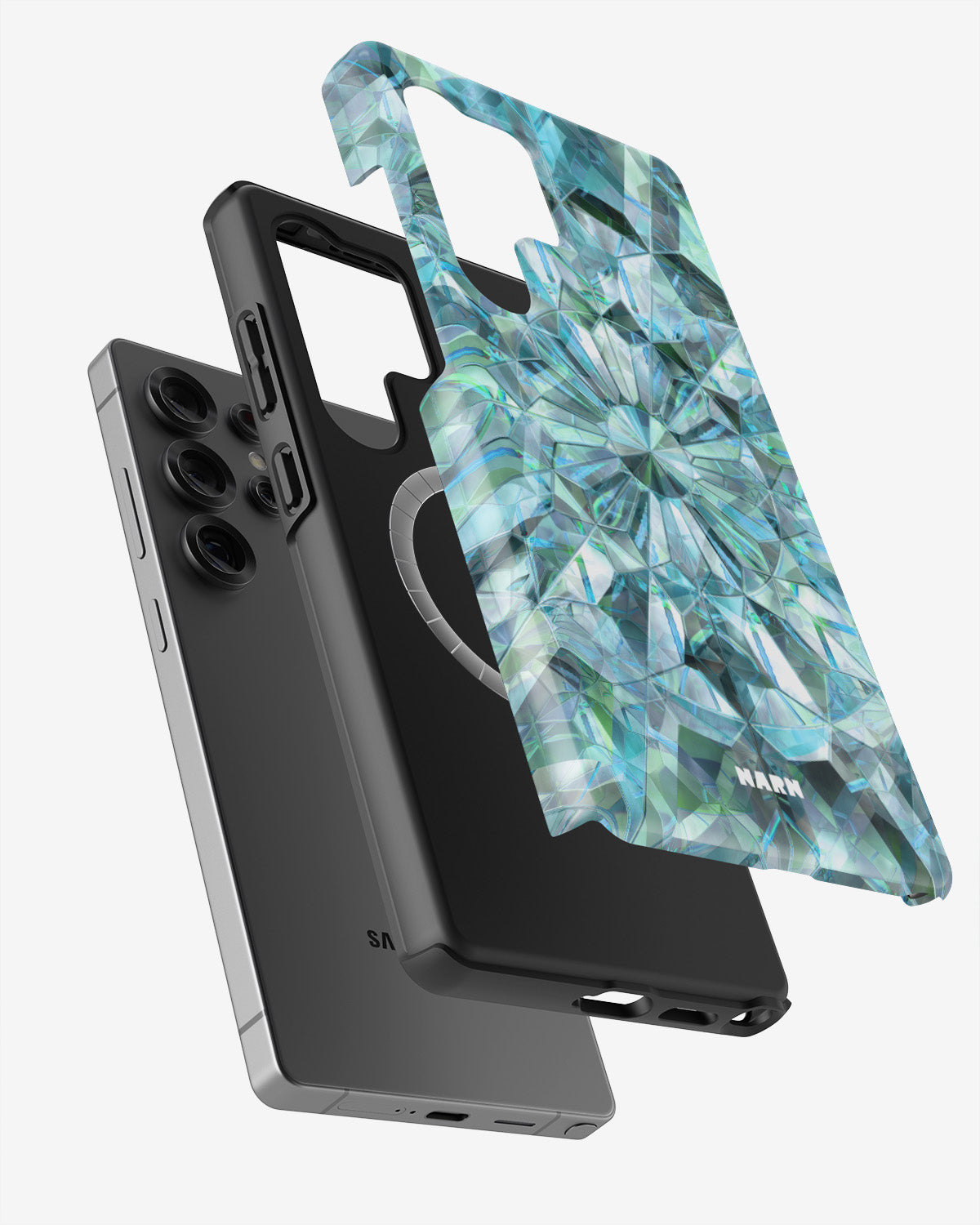 Samsung Galaxy S25 Ultra Tough Case – Green Crystals - View 2