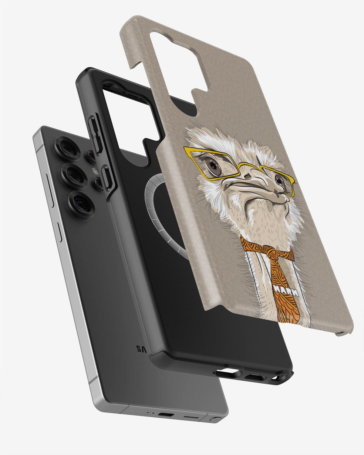 Samsung Galaxy S25 Ultra Tough Case – Hipster Ostrich - View 2
