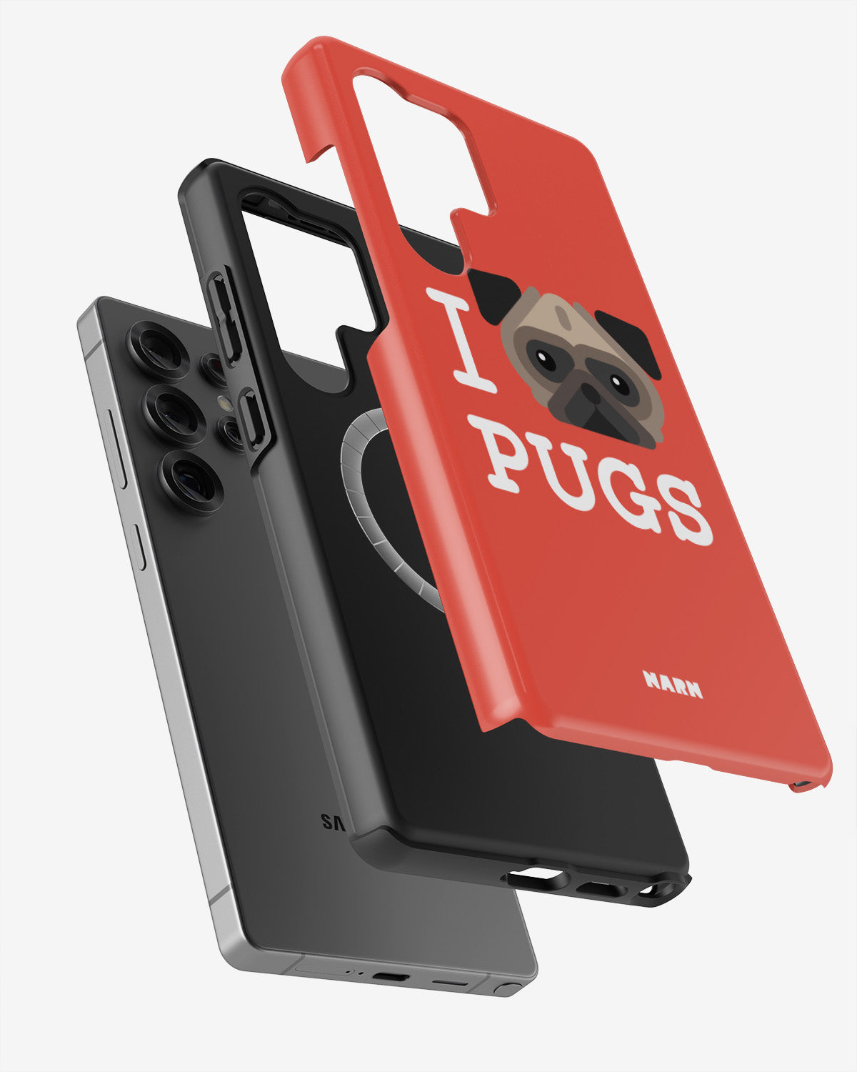 Samsung Galaxy S25 Ultra Tough Case – I Love Pugs - View 2