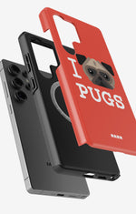 Samsung Galaxy S25 Ultra Tough Case – I Love Pugs - View 2