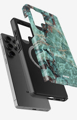 Samsung Galaxy S25 Ultra Tough Case – Green Marble - View 2
