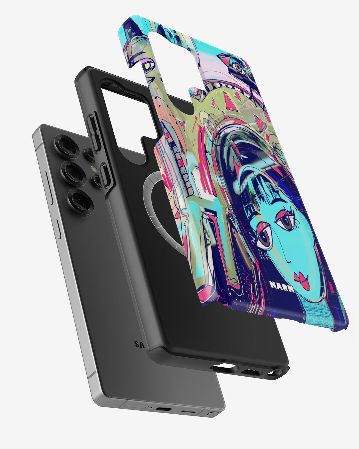 Samsung Galaxy S25 Ultra Tough Case – Abstract Cat - View 2