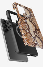 Samsung Galaxy S25 Ultra Tough Case – Brown Snakeskin - View 2