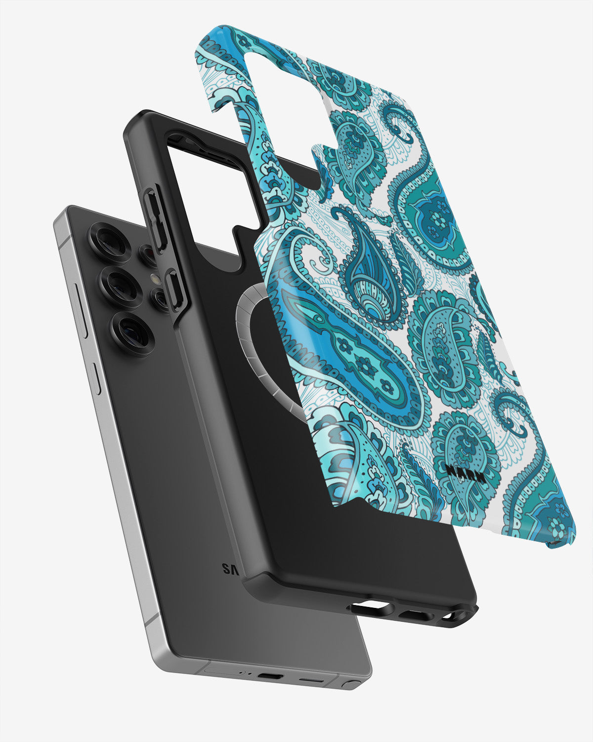 Samsung Galaxy S25 Ultra Tough Case – Turquoise Paisley - View 2