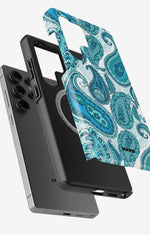 Samsung Galaxy S25 Ultra Tough Case – Turquoise Paisley - View 2