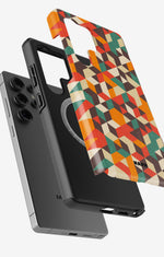 Samsung Galaxy S25 Ultra Tough Case – Retro Geometric - View 2