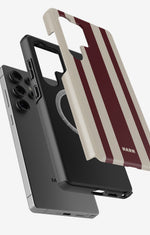 Samsung Galaxy S25 Ultra Tough Case – Bordeaux Stripe - View 2