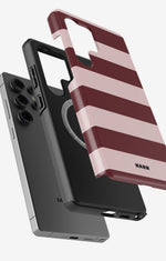 Samsung Galaxy S25 Ultra Tough Case – Cranberry Stripe - View 2