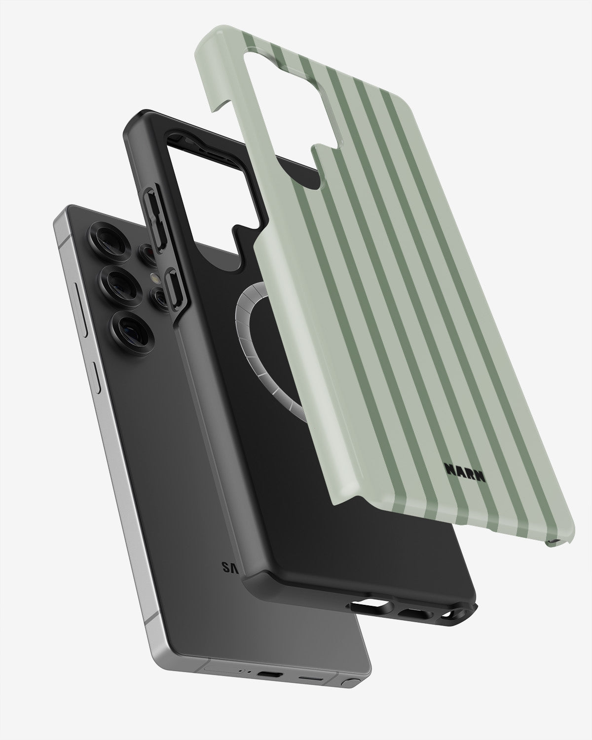 Samsung Galaxy S25 Ultra Tough Case – Sage Stripes - View 2