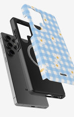 Samsung Galaxy S25 Ultra Tough Case – Blue Daisies - View 2