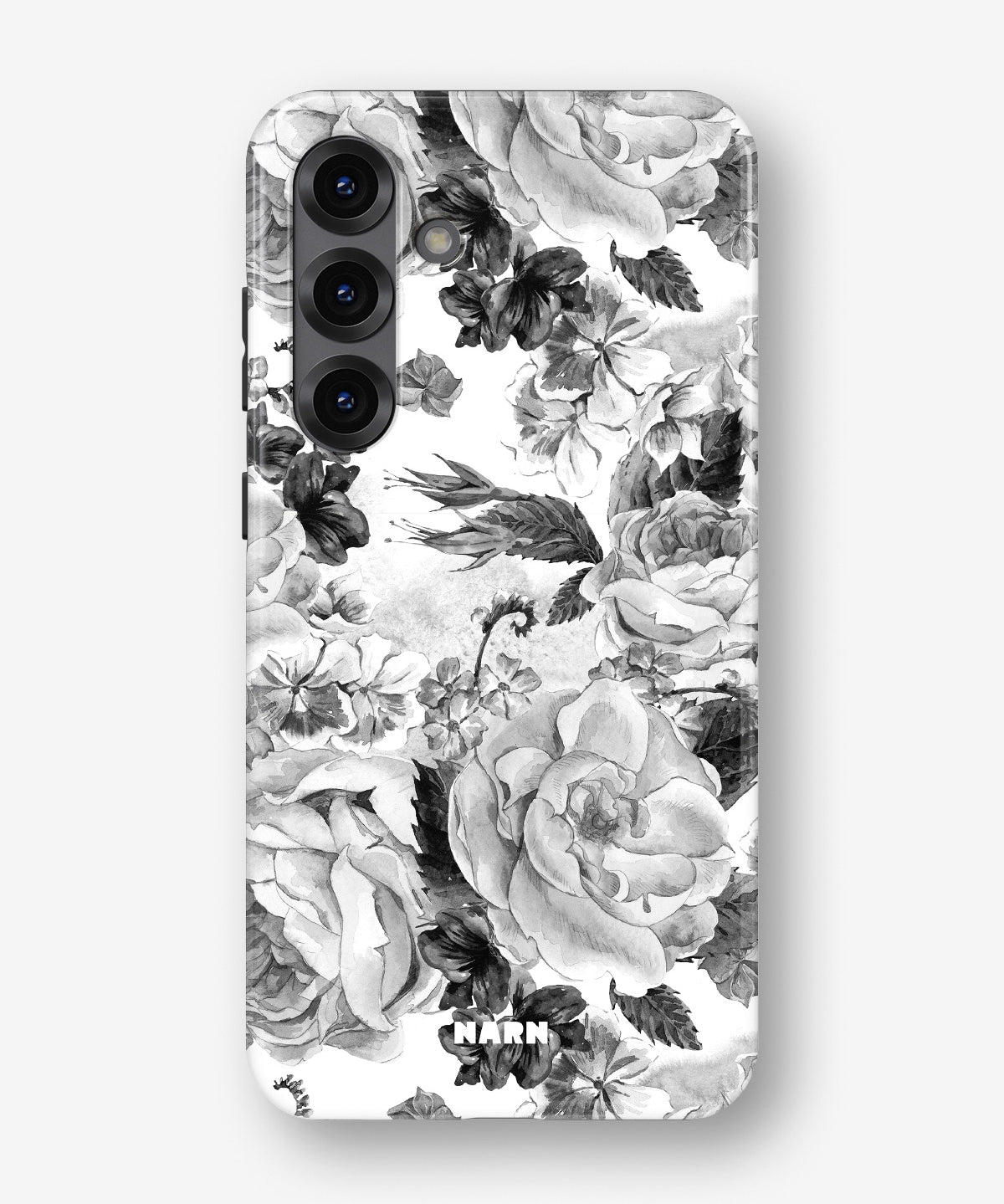 Samsung Galaxy S25 Plus Tough Case – Black & White Bloom - View 1