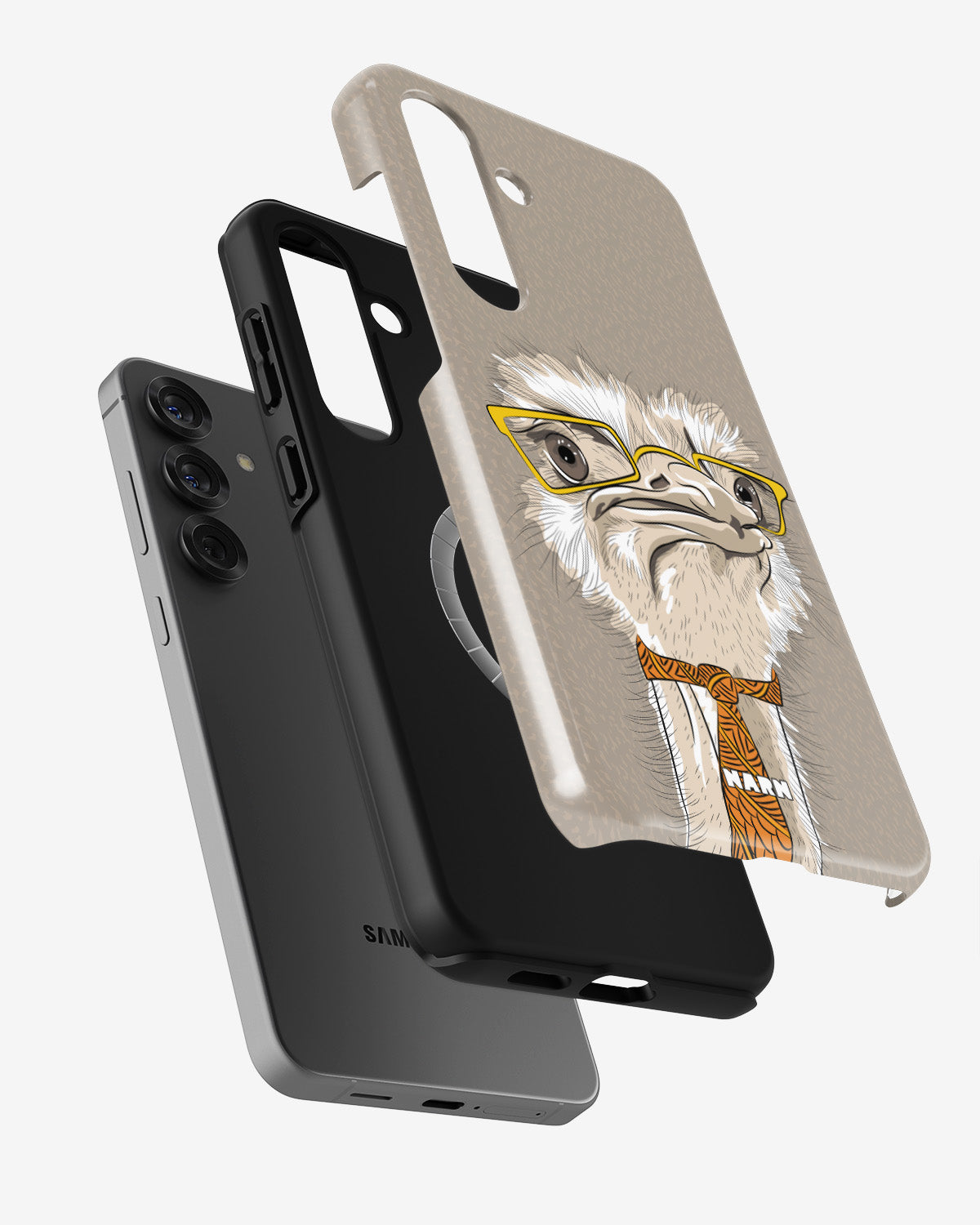 Samsung Galaxy S25 Plus Tough Case – Hipster Ostrich - View 2
