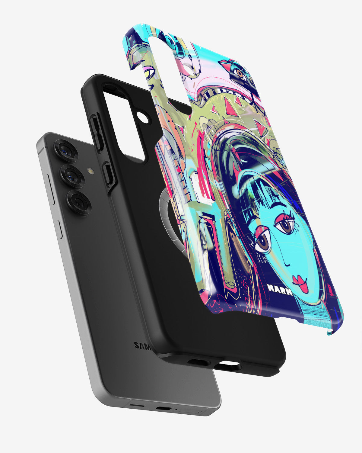 Samsung Galaxy S25 Plus Tough Case – Abstract Cat - View 2
