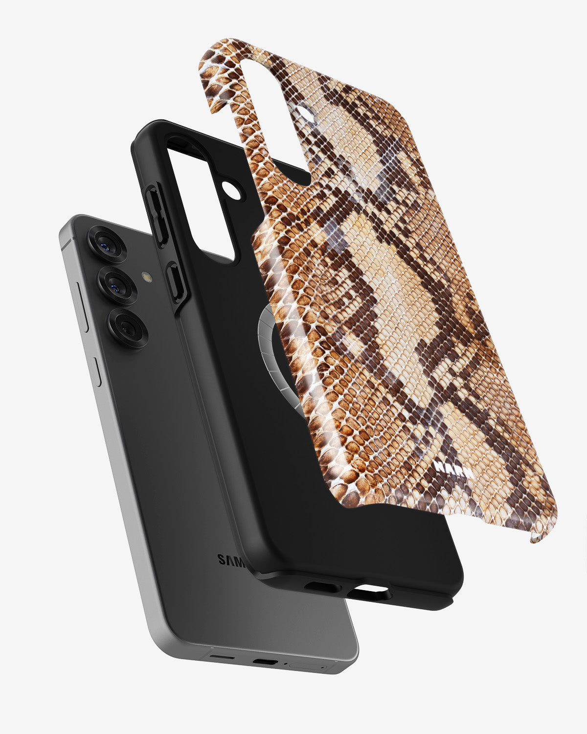 Samsung Galaxy S25 Plus Tough Case – Brown Snakeskin - View 2