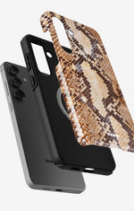 Samsung Galaxy S25 Plus Tough Case – Brown Snakeskin - View 2