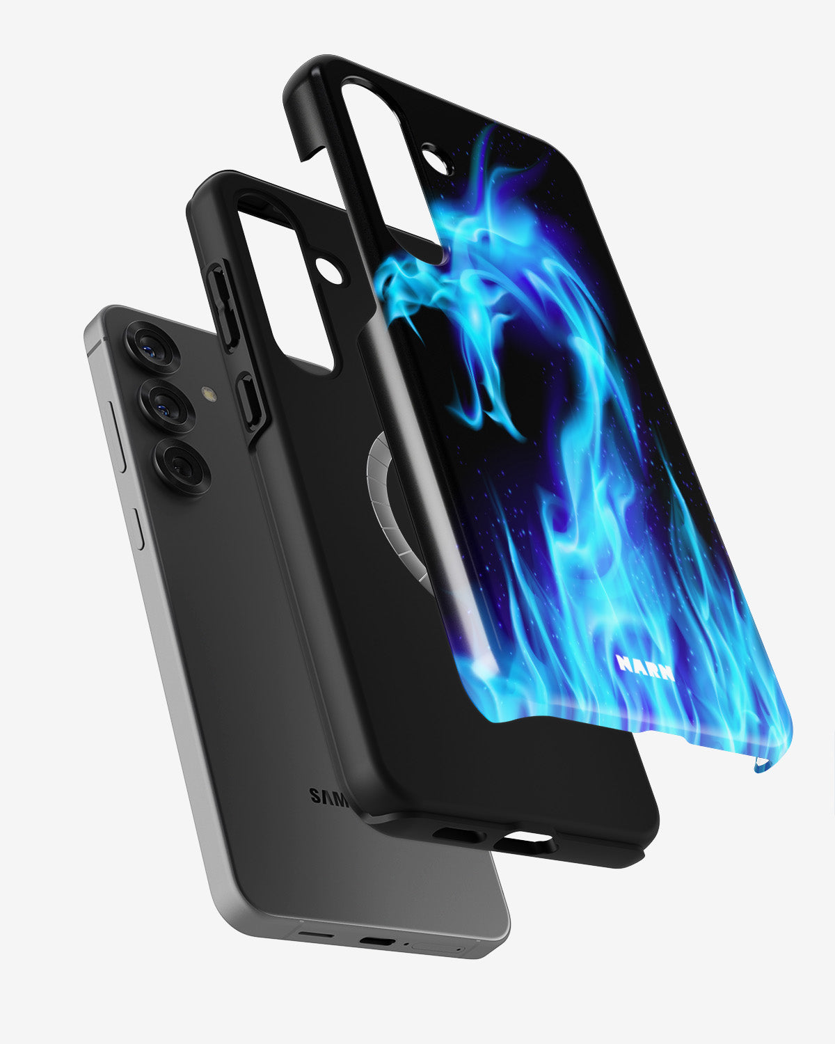 Samsung Galaxy S25 Plus Tough Case – Blue Flames Dragon - View 2