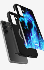Samsung Galaxy S25 Plus Tough Case – Blue Flames Dragon - View 2