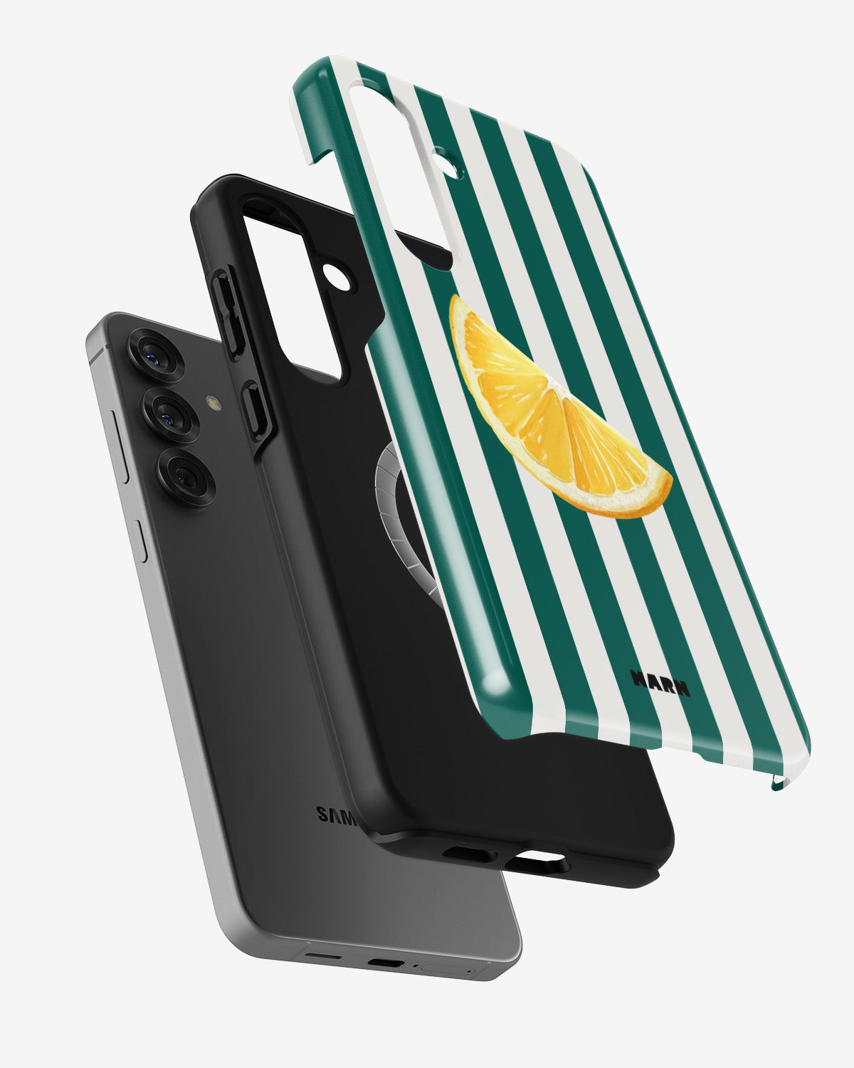 Samsung Galaxy S25 Plus Tough Case – Lemon Stripes - View 2
