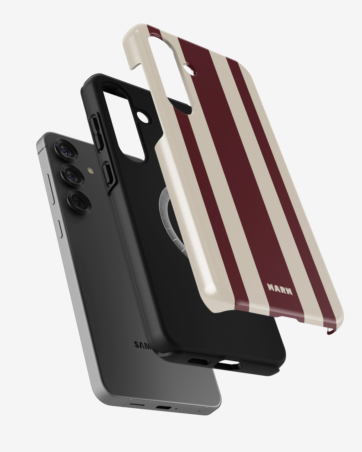 Samsung Galaxy S25 Plus Tough Case – Bordeaux Stripe - View 2
