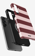 Samsung Galaxy S25 Plus Tough Case – Cranberry Stripe - View 2